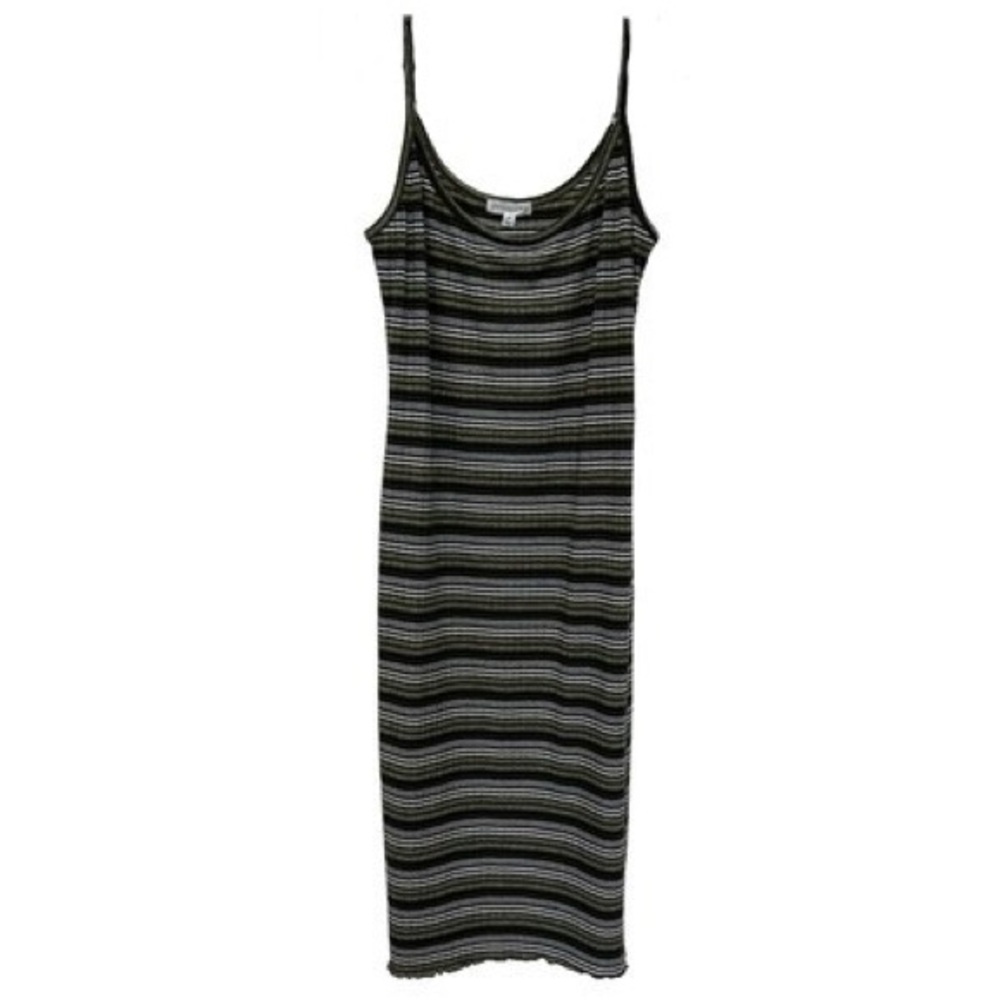 SOCIALITE Ribbed Striped Cami Midi Dress